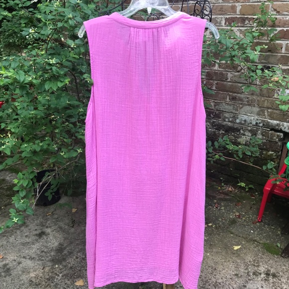 Time & Tru- PINK TEXTURED COTTON  DRESS- Size- XL- NWOT - Picture 6 of 7